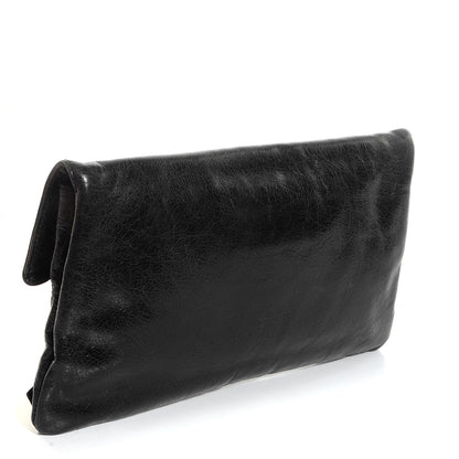 Balenciaga Agneau Giant 21 Gold Hardware Envelope Clutch Black 3 of 10