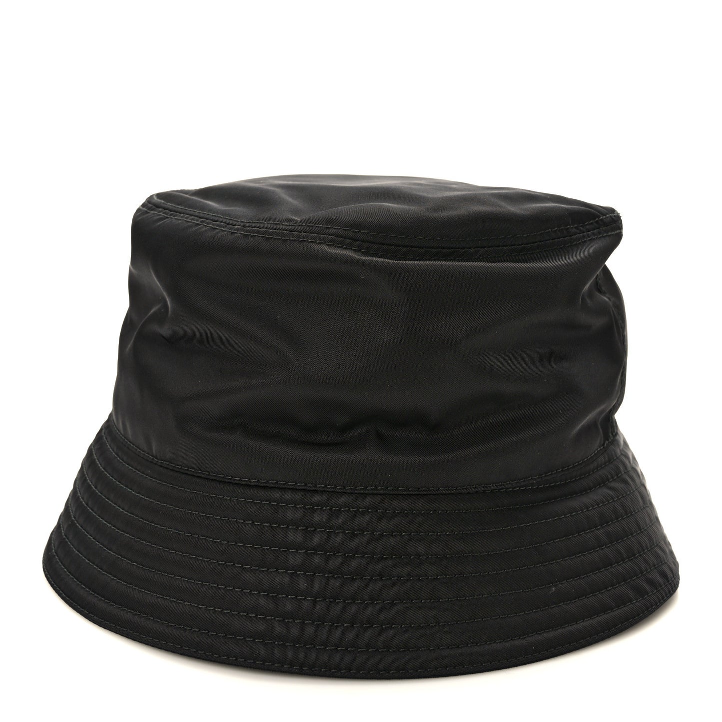 Re-Nylon Metal Triangle Logo Mens Bucket Hat XXL Black