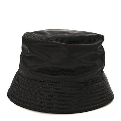 Prada Re-Nylon Metal Triangle Logo Mens Bucket Hat XXL Black 6 of 9