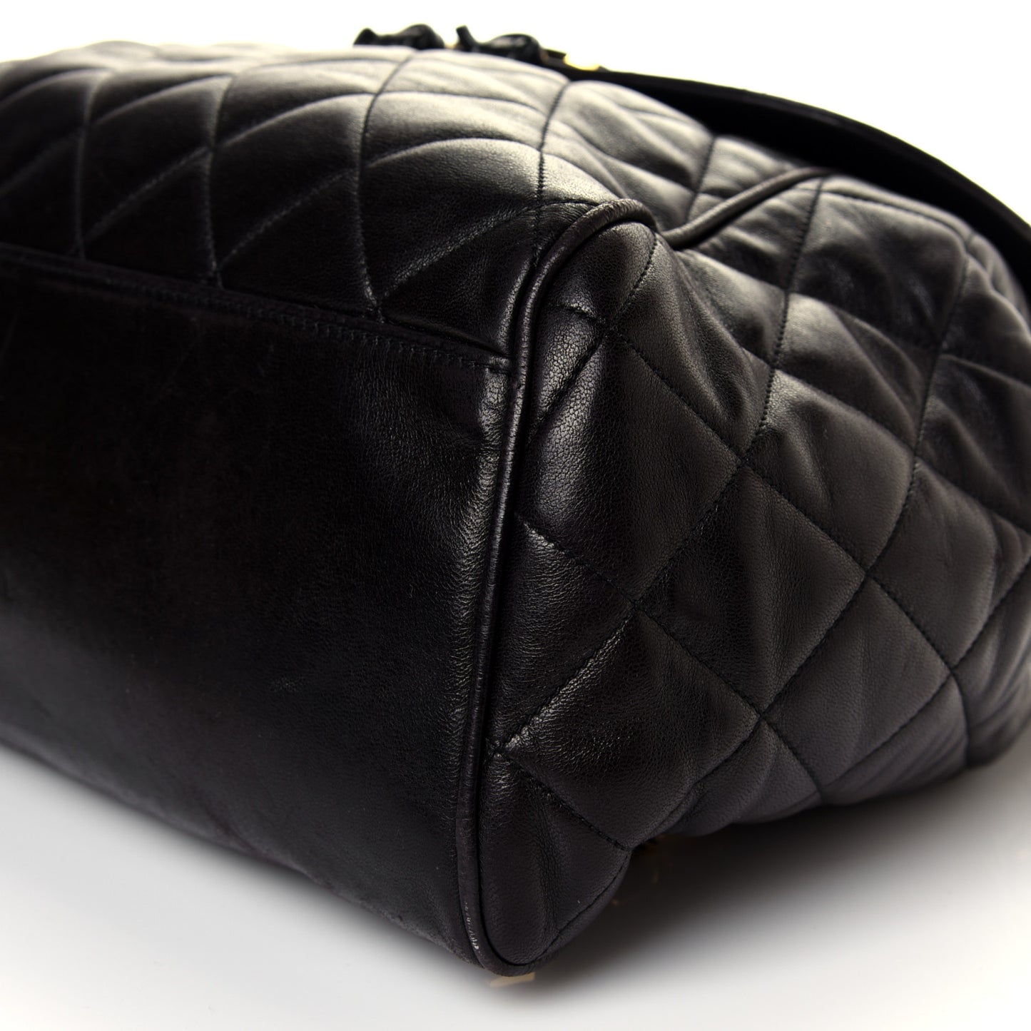 Lambskin Quilted Backpack Black
