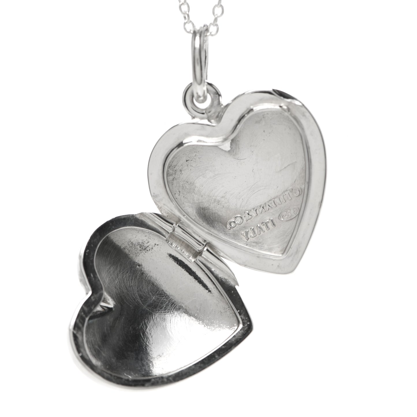 Sterling Silver Heart Locket Pendant Necklace