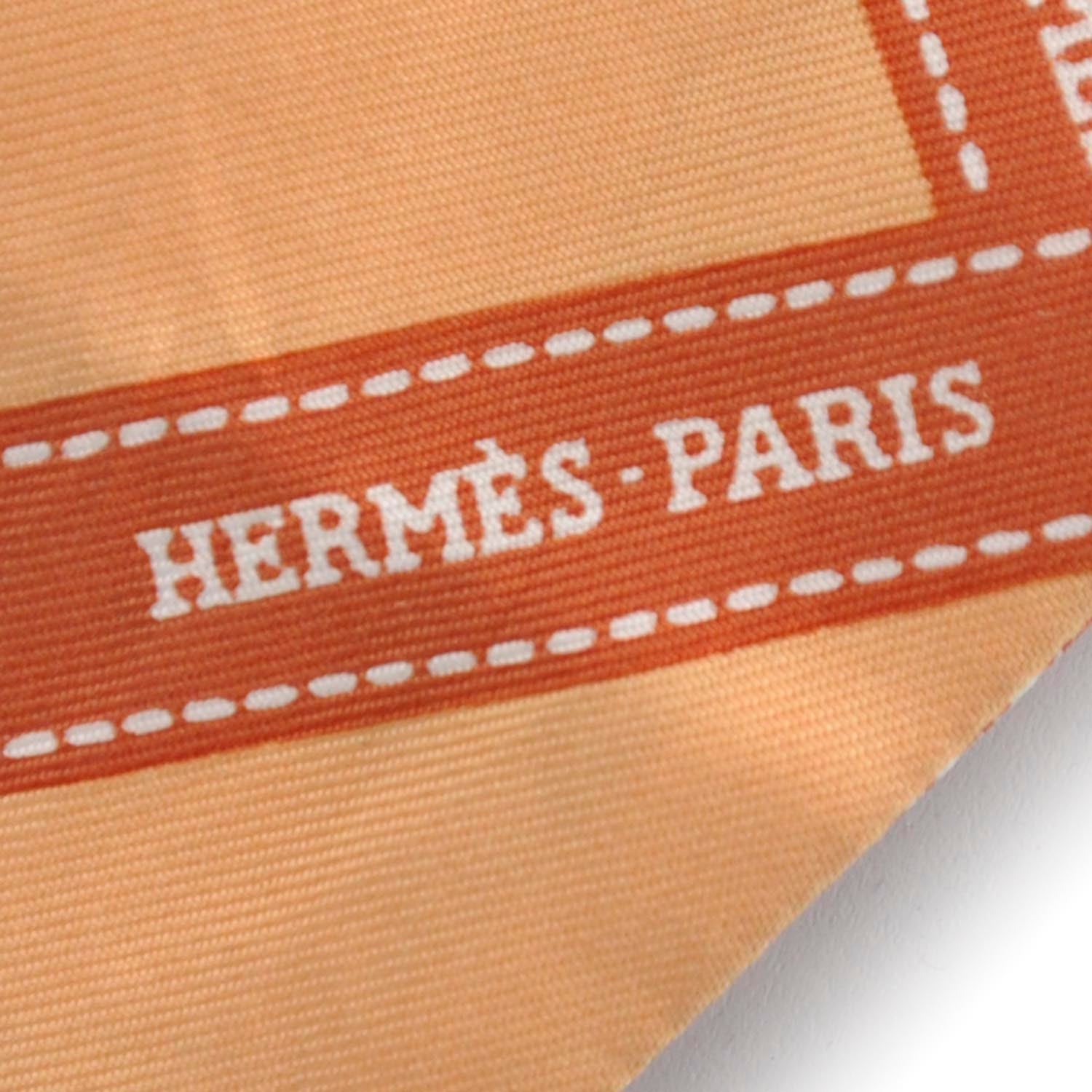 Hermes Silk Bolduc Twilly Orange 3 of 5