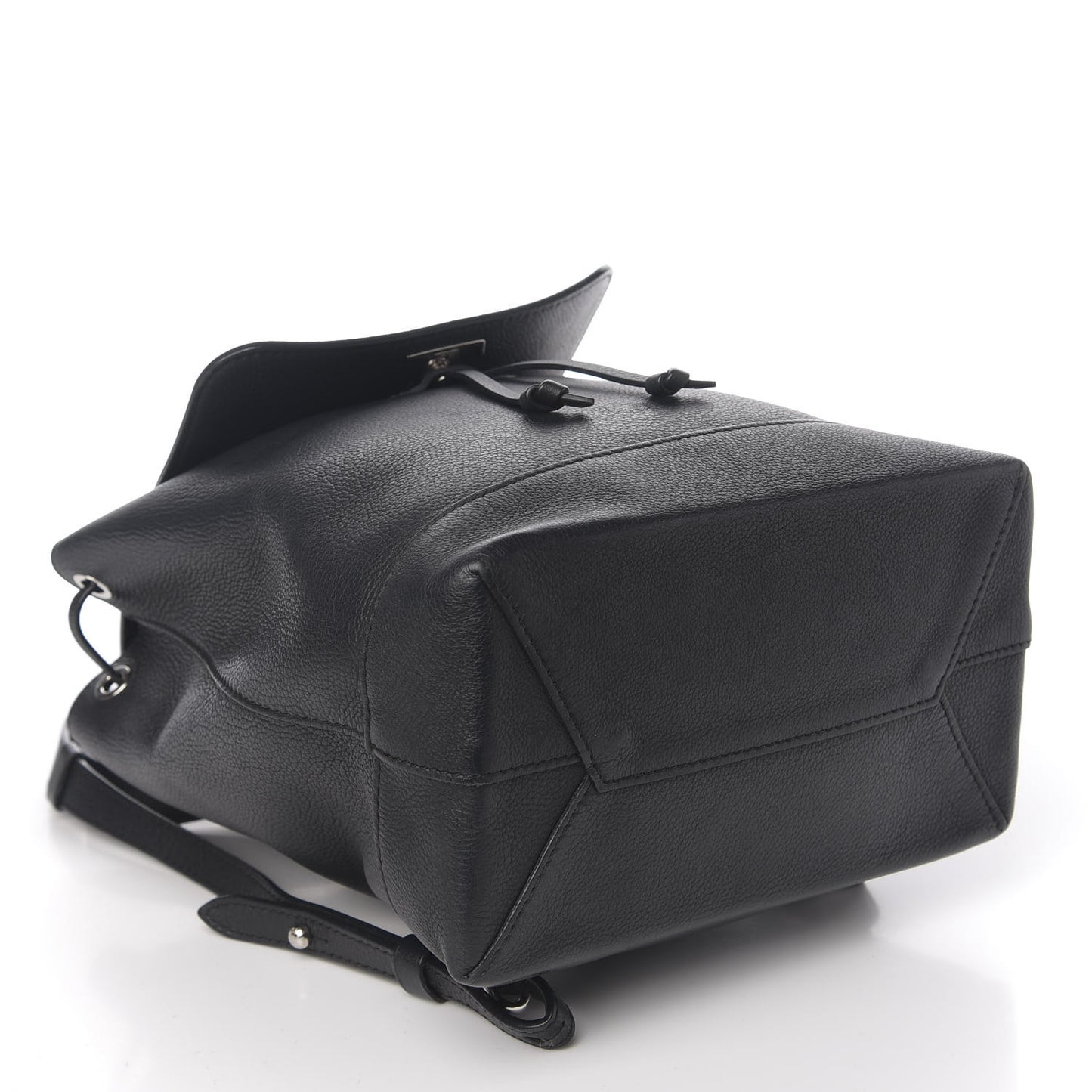 Calfskin Lockme Backpack Black