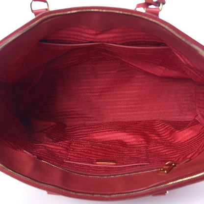 Prada Saffiano Large Galleria Double Zip Tote Fuoco 5 of 17