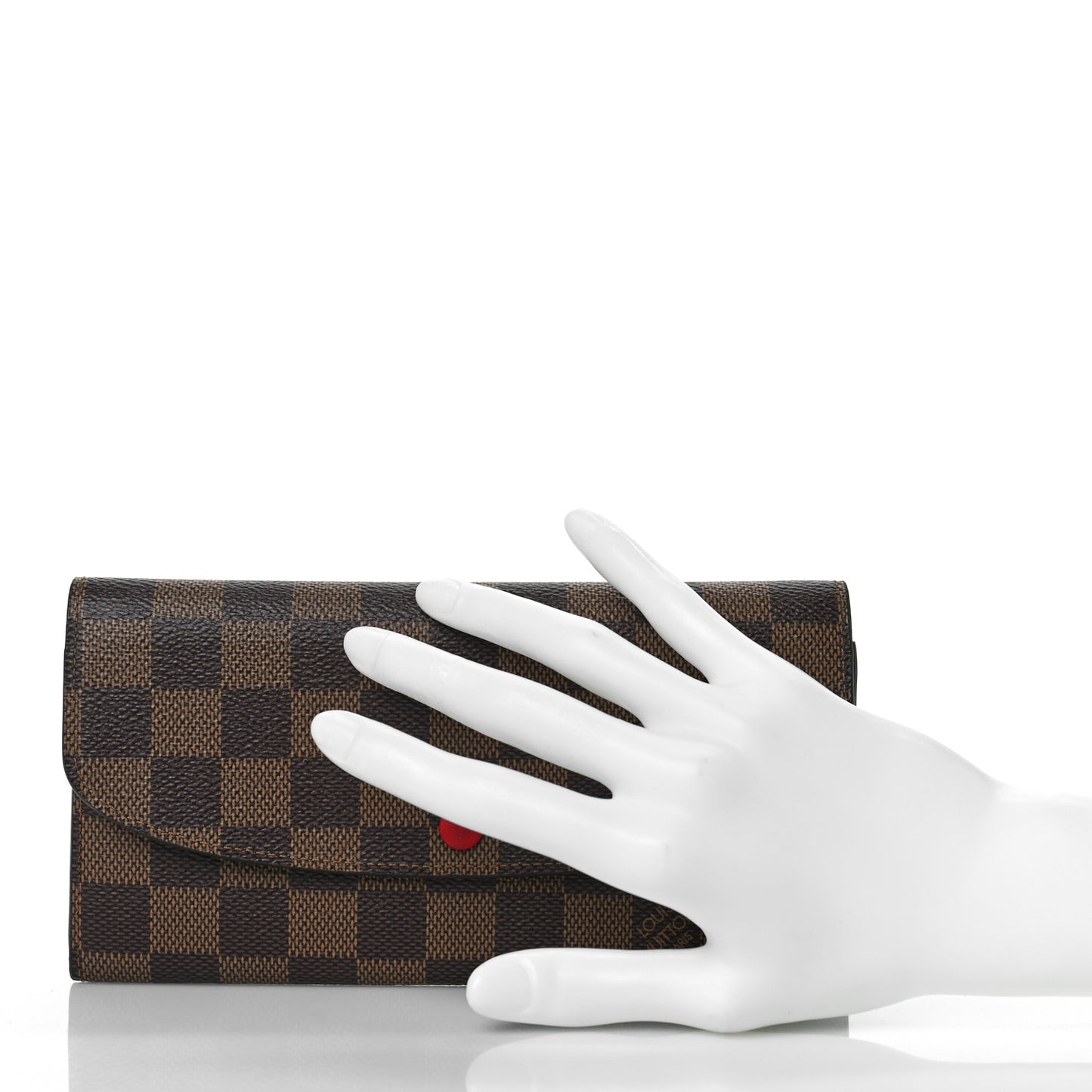 Damier Ebene Emilie Wallet Red