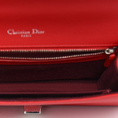 Christian Dior Grained Calfskin Medium Diorama Flap Bag Red 5 of 9