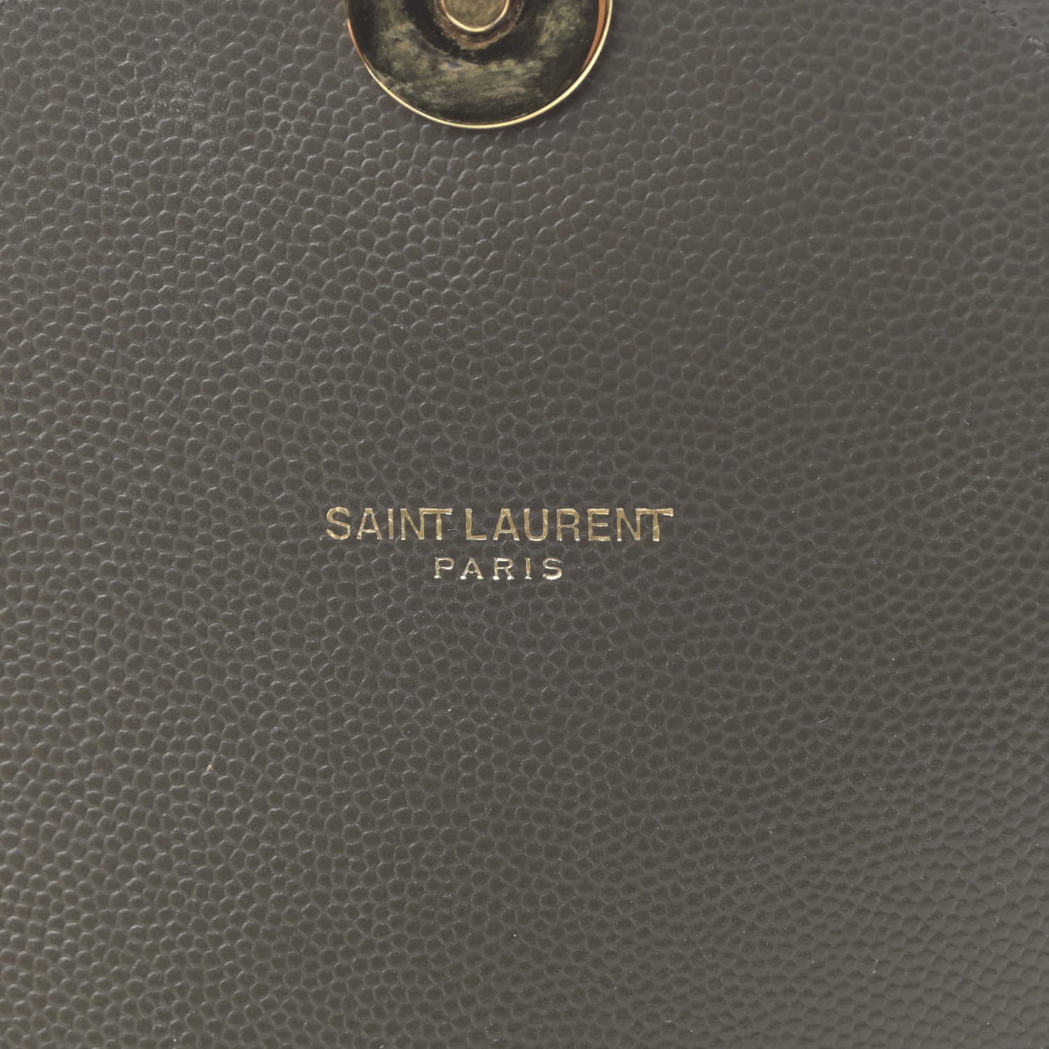 Saint Laurent Grain De Poudre Matelasse Chevron Large Monogram Satchel Earth 6 of 13