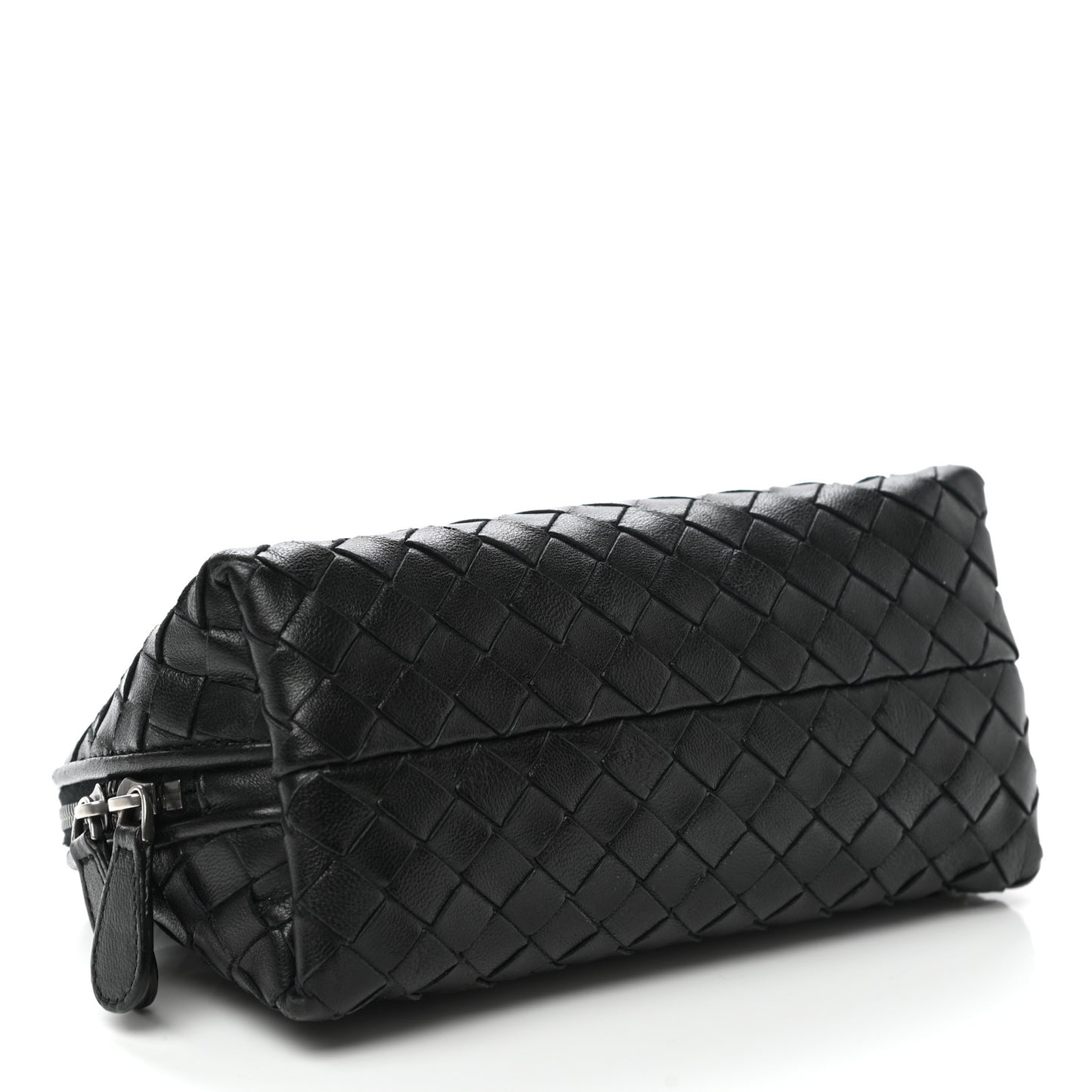 Nappa Intrecciato Small Cosmetic Pouch Black