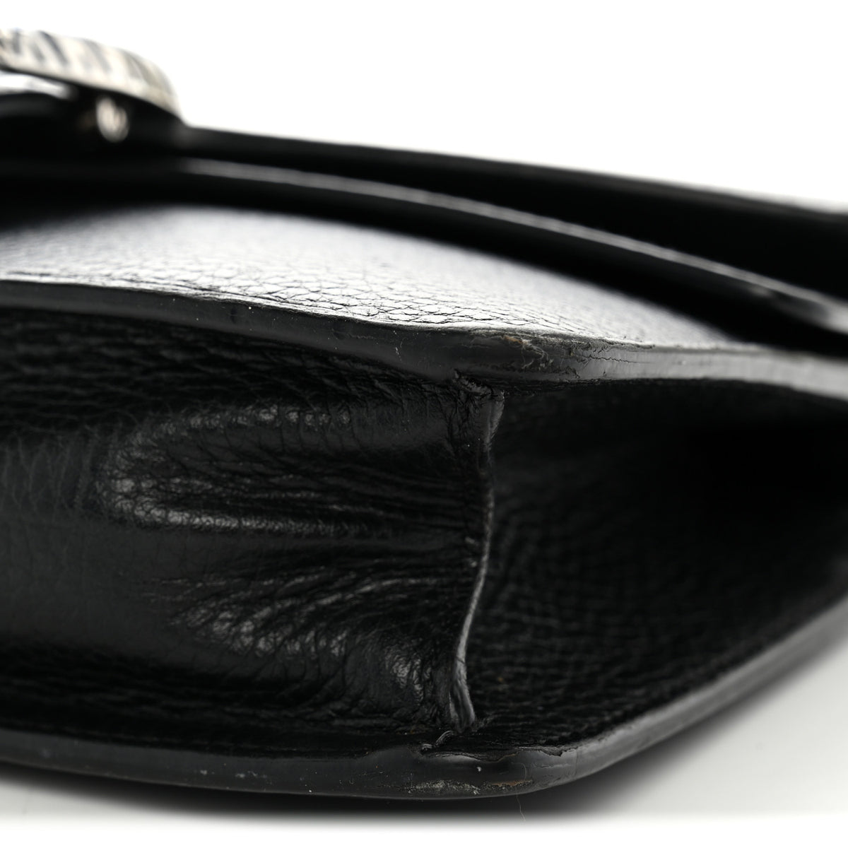 Gucci Dollar Calfskin Enamel Small Dionysus Shoulder Bag Black Electric Blue 10 of 14