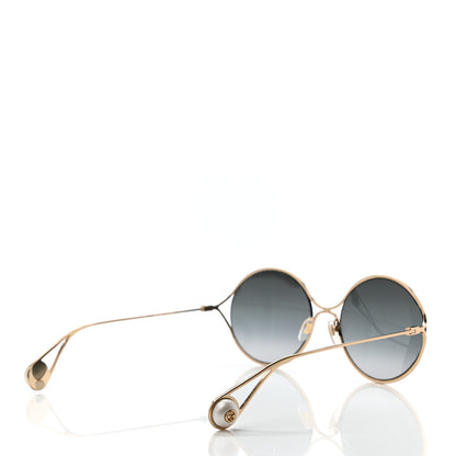 Gucci Round Pearl Tip Sunglasses GG0253S Gold 4 of 7