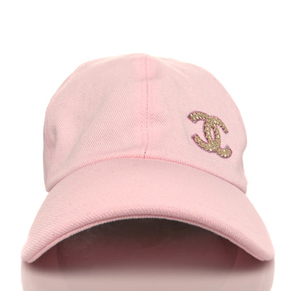 Chanel Cotton Sequin CC Cap Hat Light Pink 2 of 7