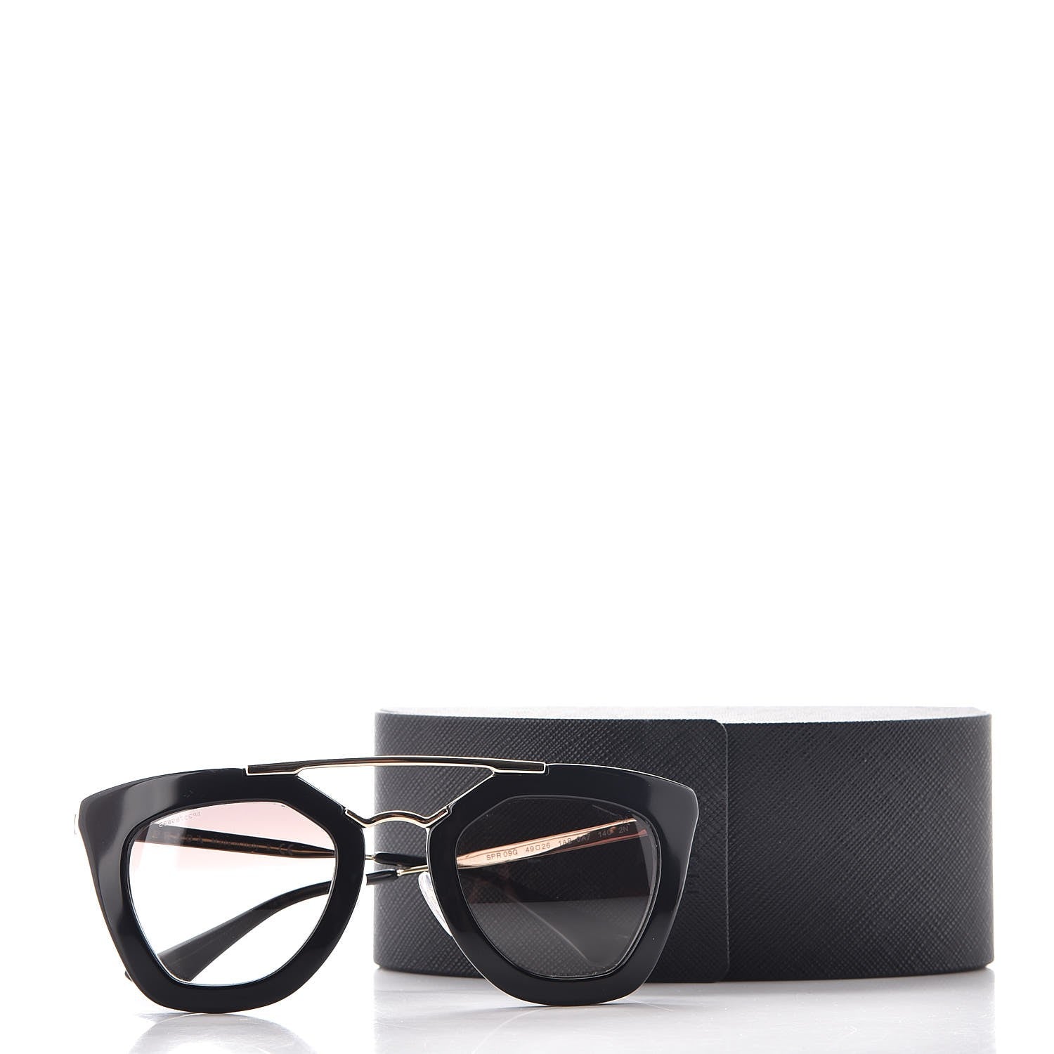 Prada Acetate Cinema Sunglasses SPR 09Q Black 8 of 8