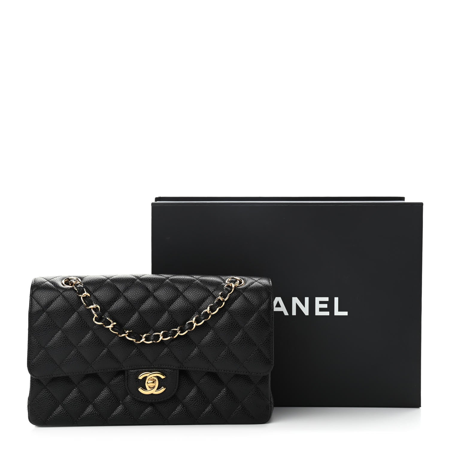 Chanel Caviar Quilted Medium Double Flap Black 14 of 14
