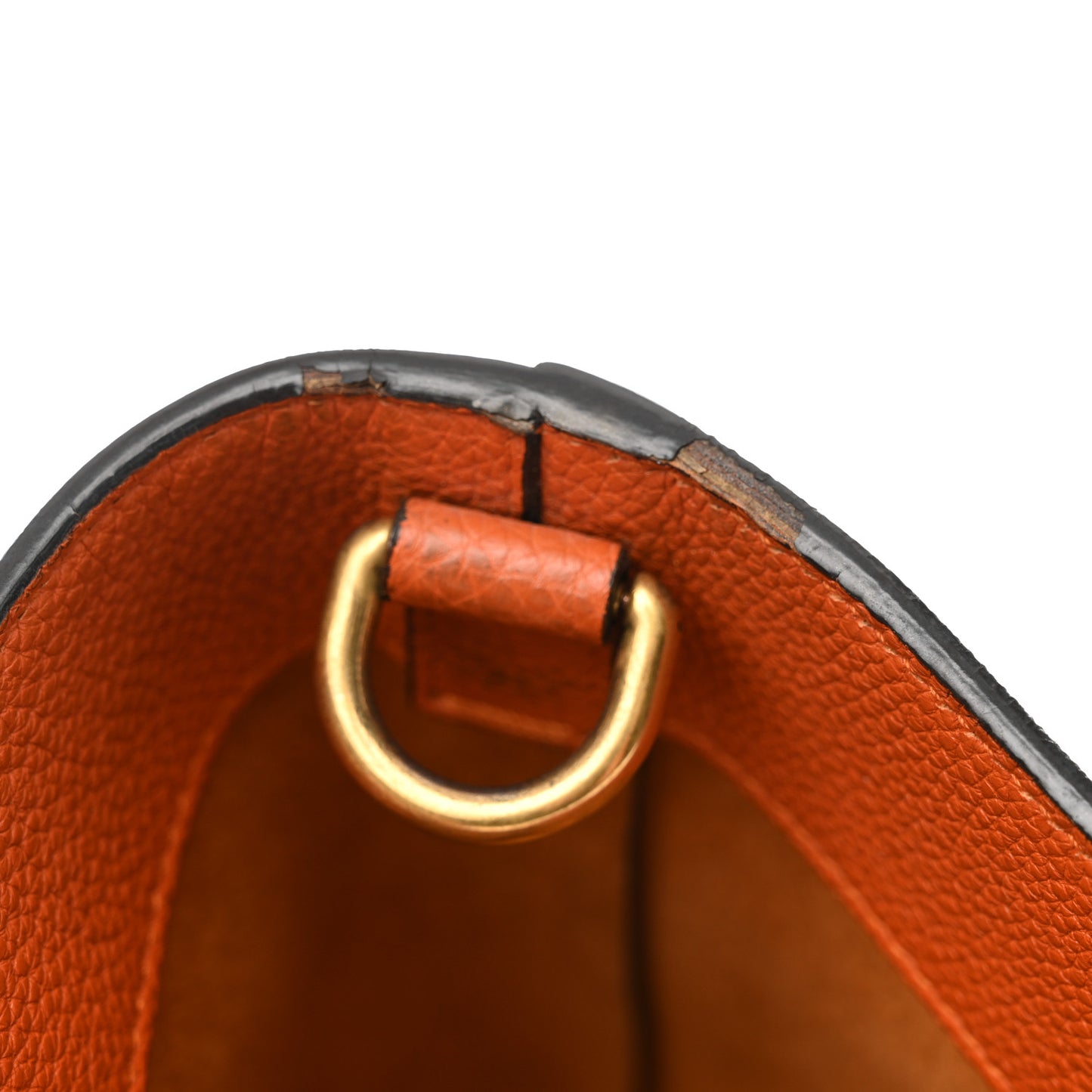 Soft Grained Calfskin Small Jackie Bucket Bag Orange