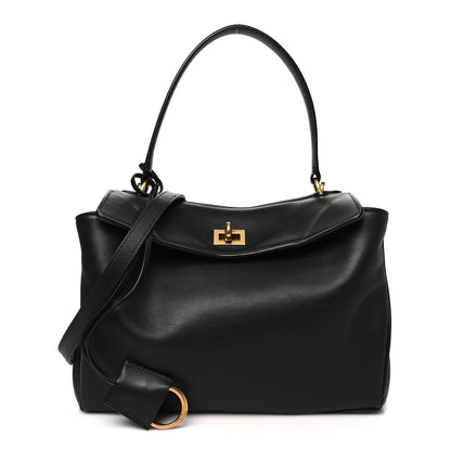 Balenciaga Natural Smooth Calfskin Small Rodeo Top Handle Handbag Black 1 of 10