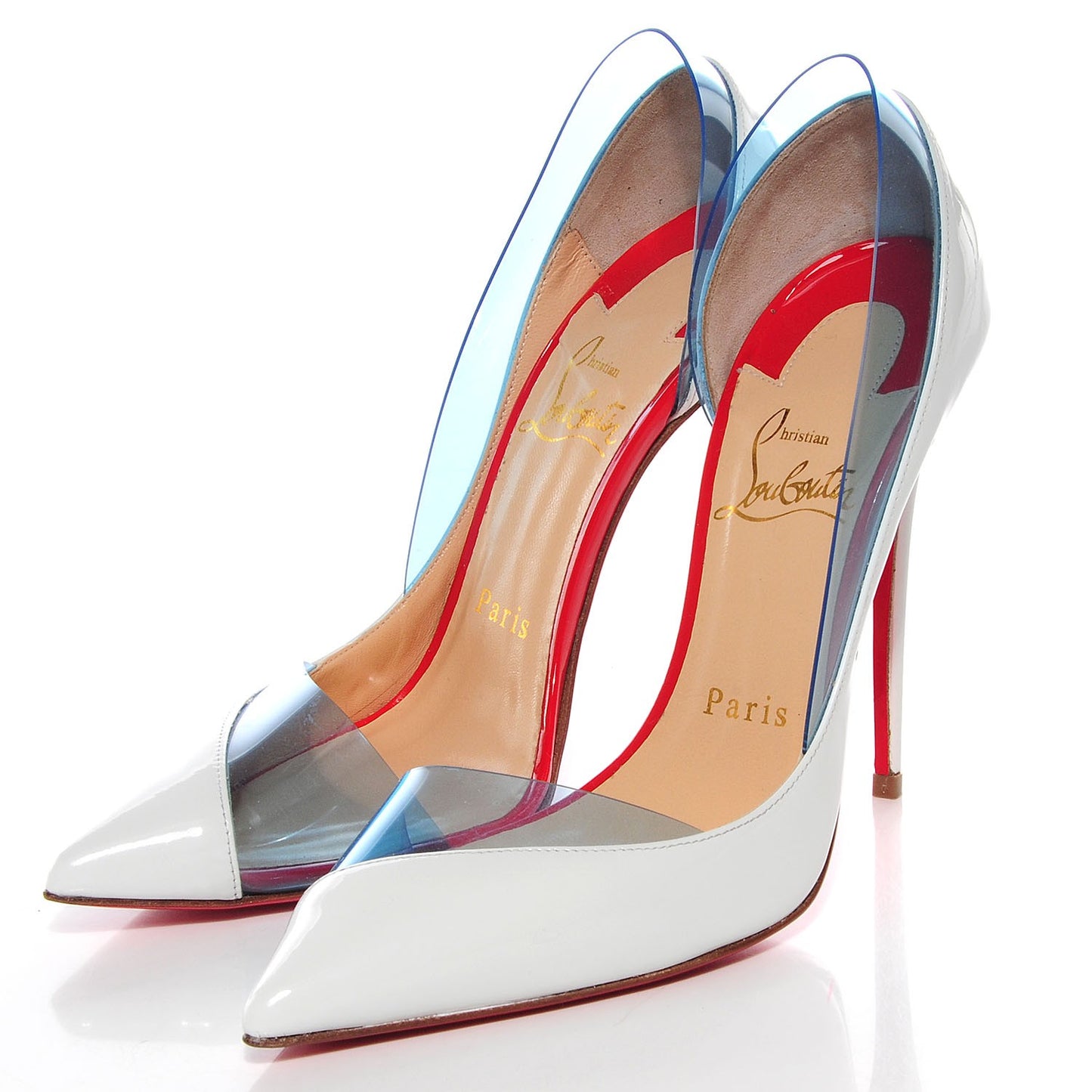 Miss Rigidaine Pumps 35 Aquamarine White