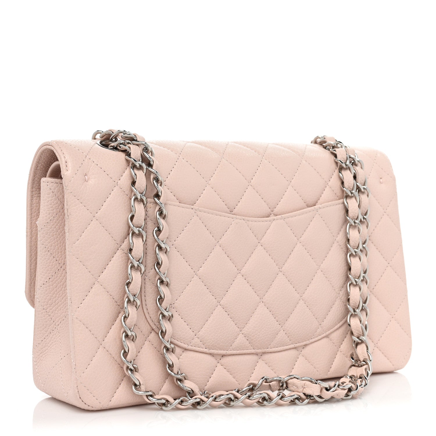 Chanel Caviar Quilted Medium Double Flap Light Pink 2 of 9