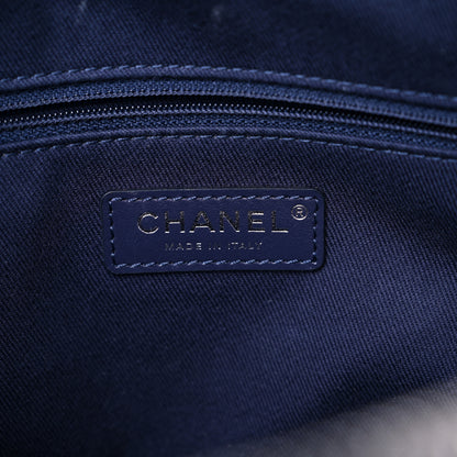 Chanel Mixed Fibers Deauville Bowling Bag Blue 6 of 15