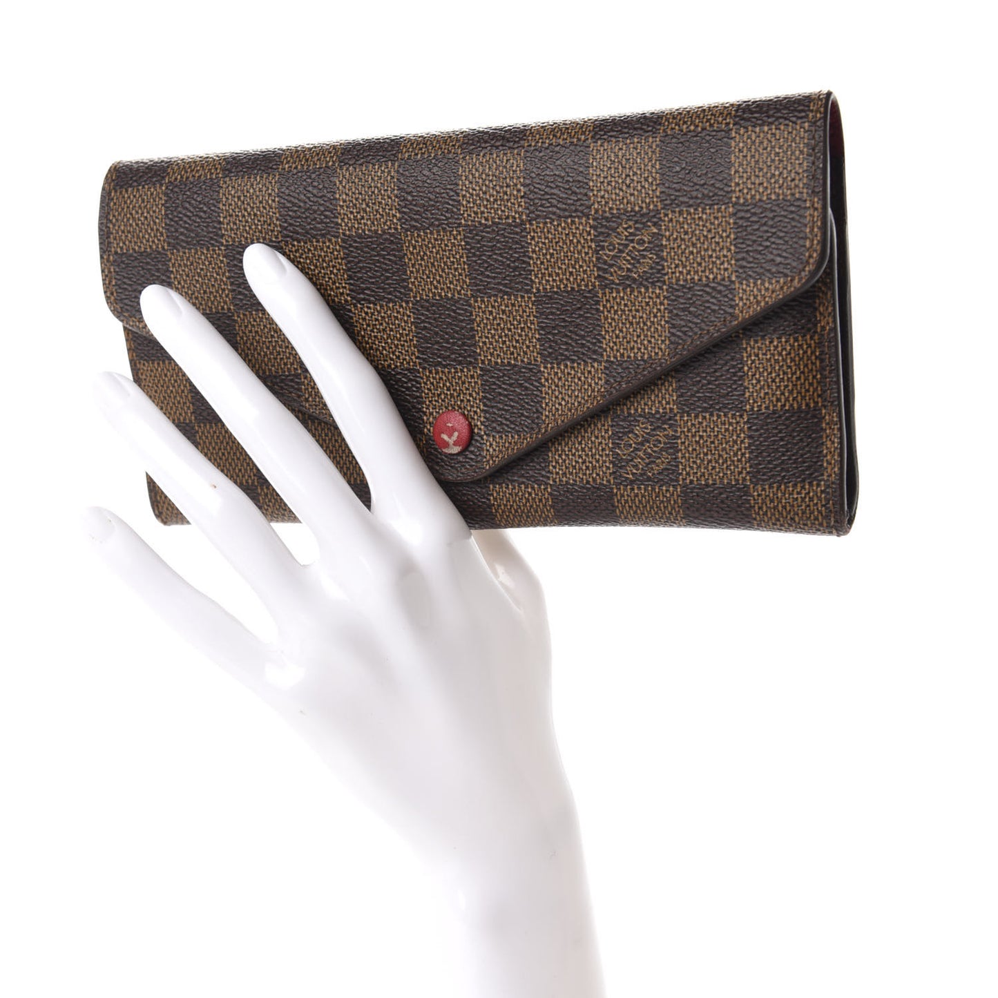Damier Ebene Josephine Wallet Red