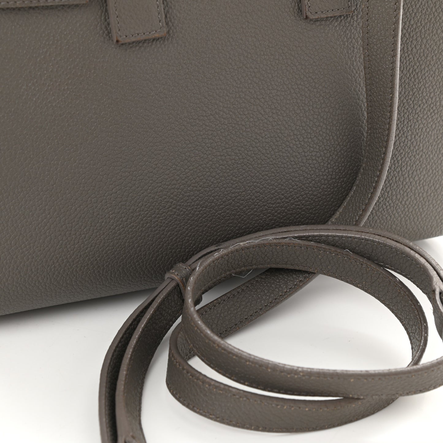 Grained Calfskin Nano Sac De Jour Fog