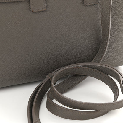 Saint Laurent Grained Calfskin Nano Sac De Jour Fog 11 of 11