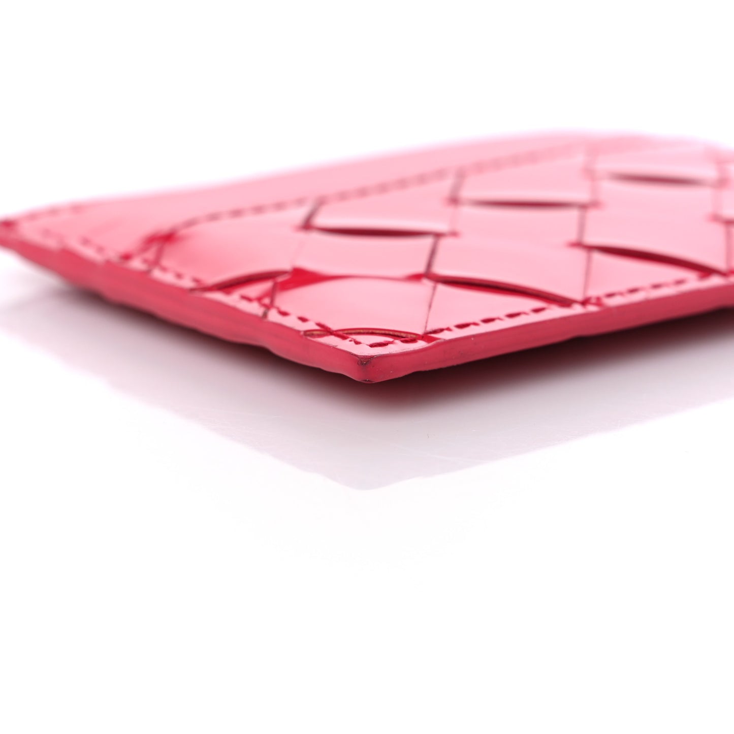 Patent Intrecciato Portacard Card Holder Candy Stripe
