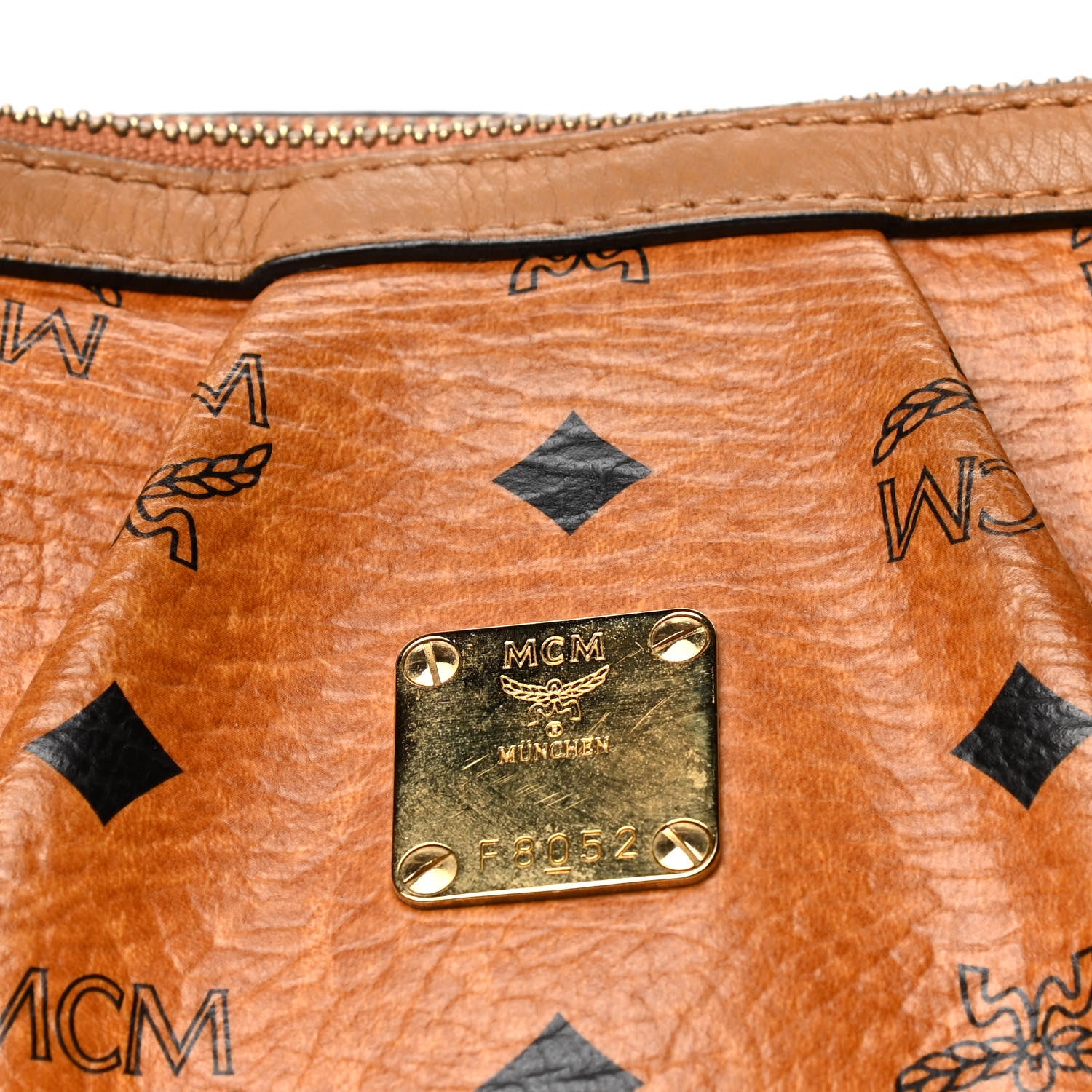 MCM Visetos Essentials Shopper Tote Cognac 5 of 6