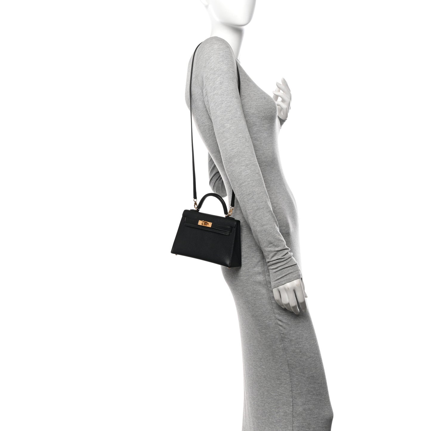 Chevre Chamkila Mini Kelly Sellier 20 Black