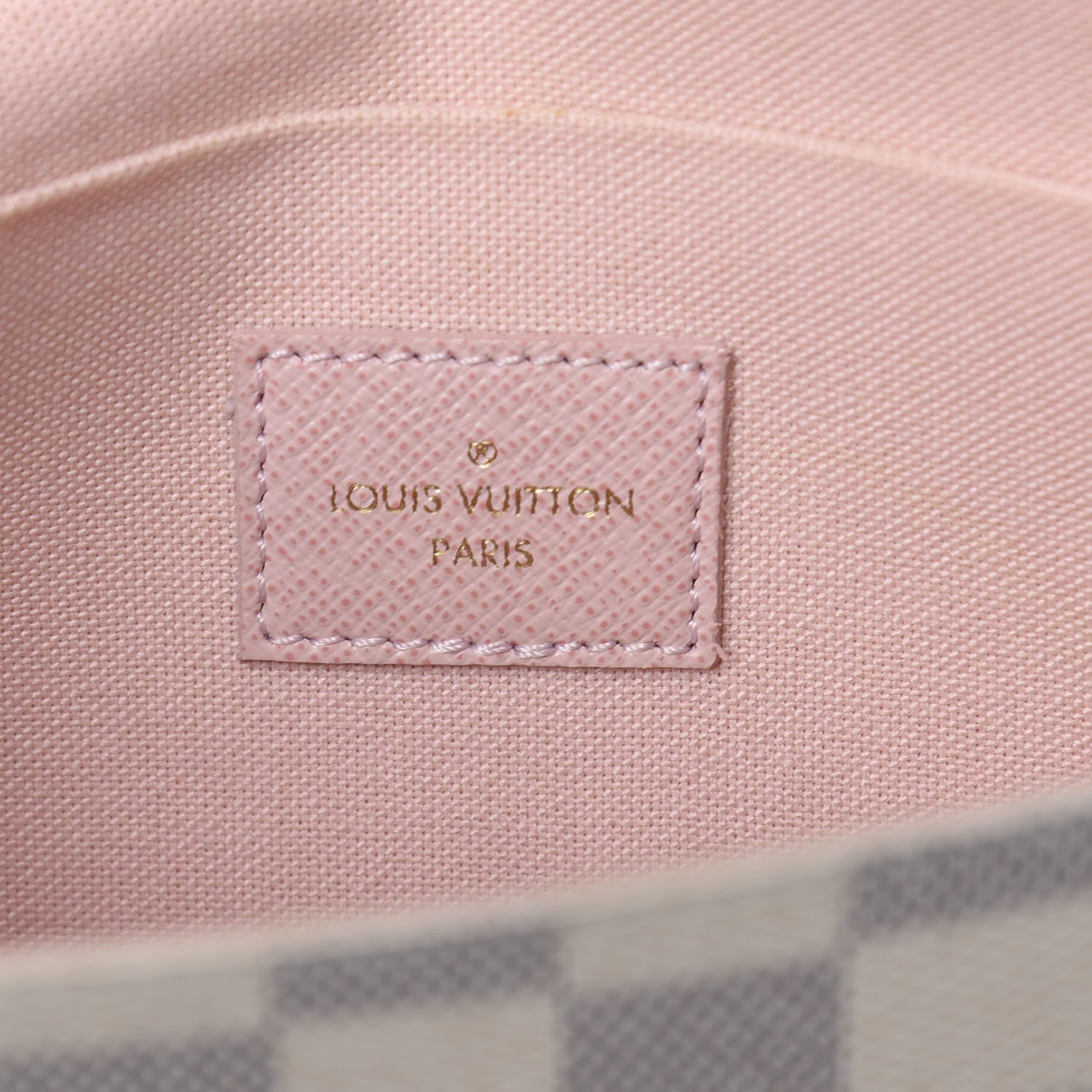 Louis Vuitton Damier Azur Pochette Felicie Chain Wallet Rose Ballerine 7 of 13