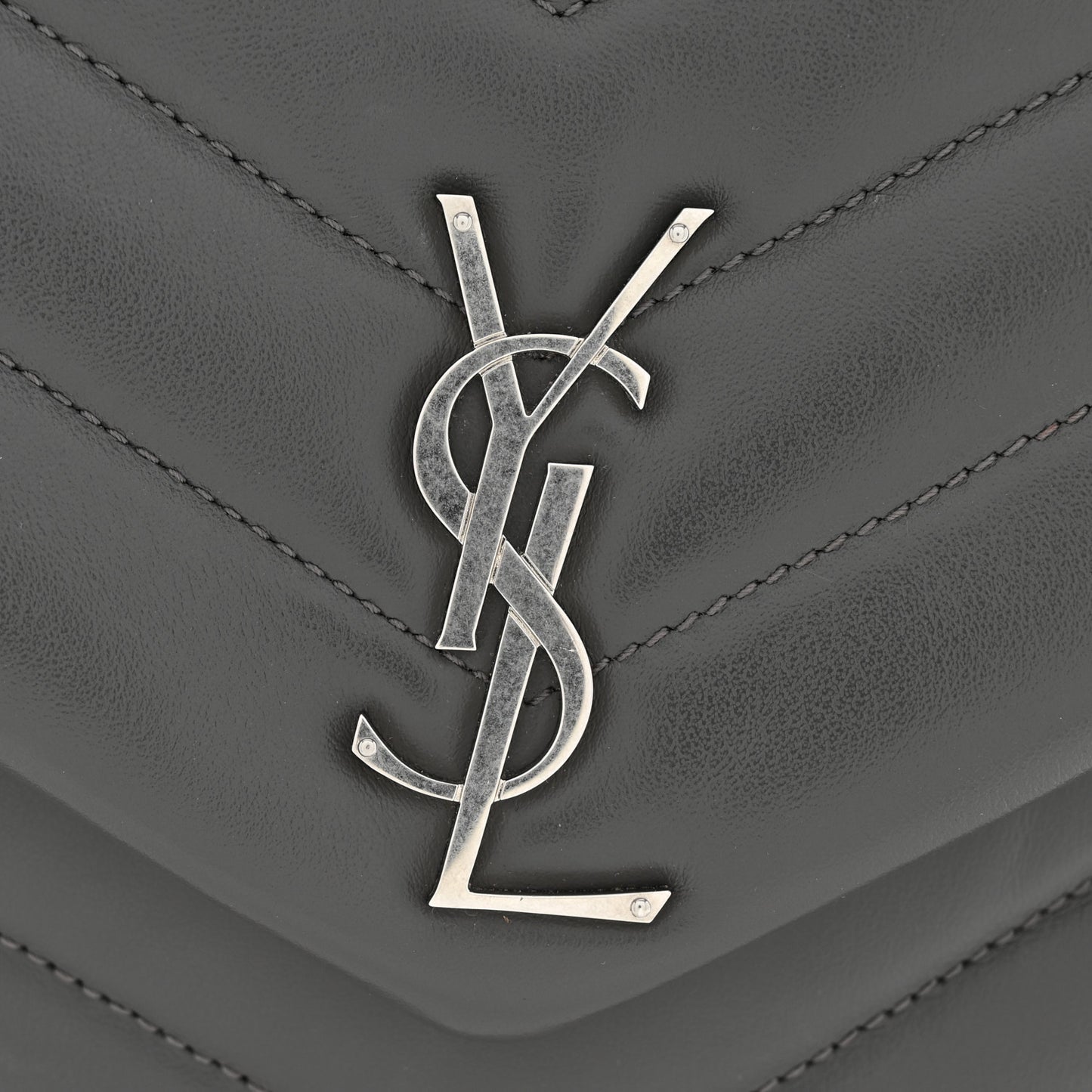 Calfskin Y Quilted Monogram Medium LouLou Satchel Storm
