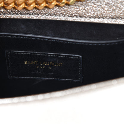 Saint Laurent Metallic Calfskin Small Classic Monogram Kate Satchel Pale Gold 5 of 10