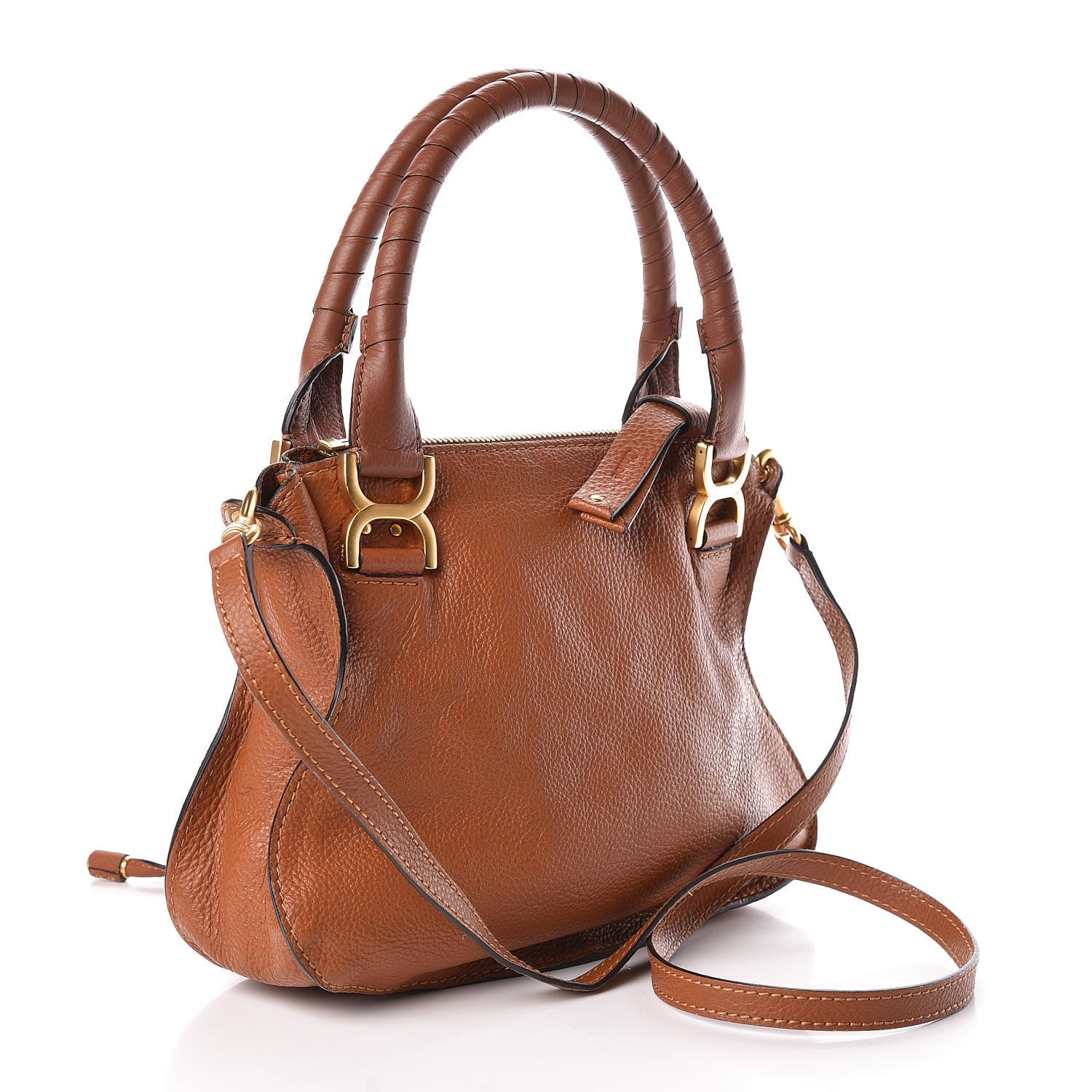 Chloe Calfskin Small Marcie Satchel Tan 3 of 10