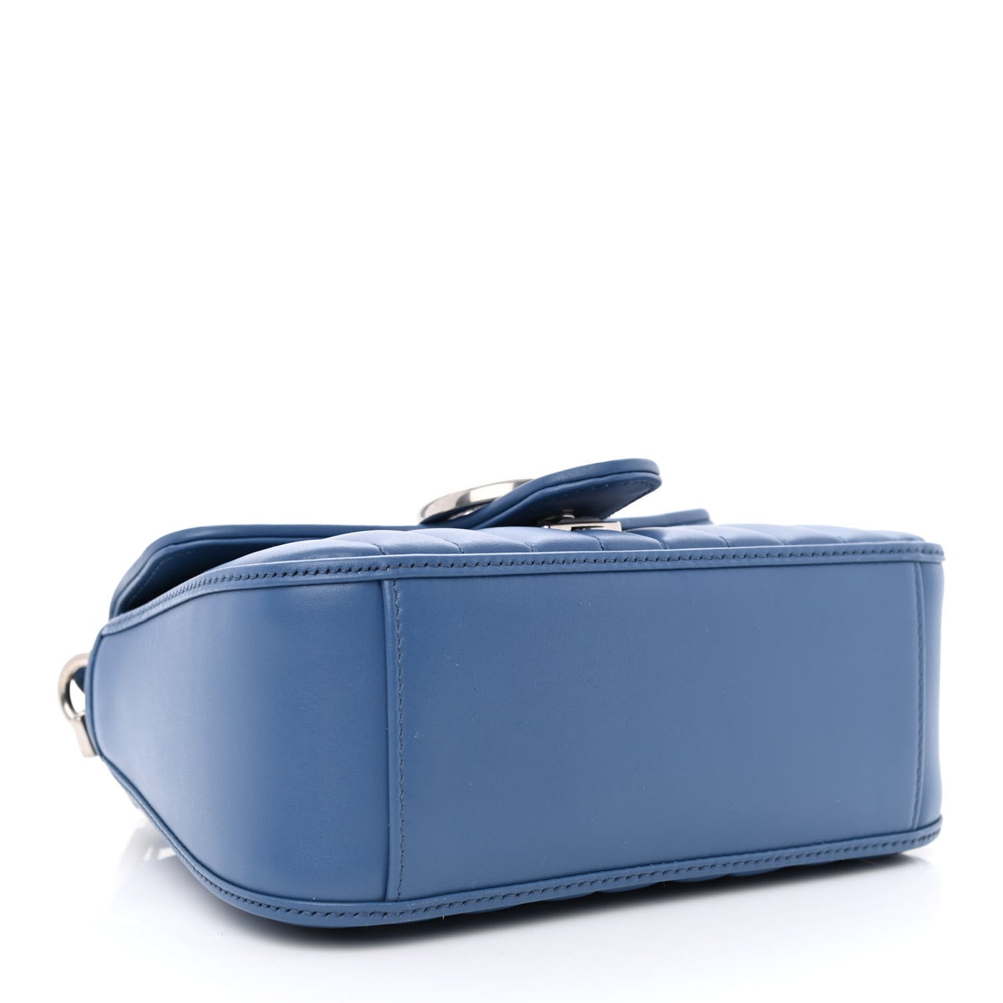Calfskin Matelasse Aria Mini GG Marmont Top Handle Shoulder Bag Clear Blue