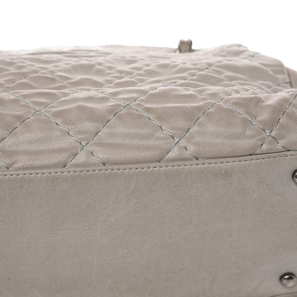 Chanel Iridescent Calfskin Large Just Mademoiselle Grey 12 of 17