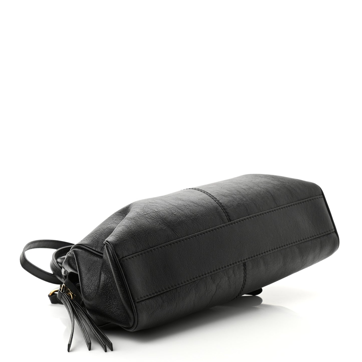 Calfskin Medium Re(Belle) Top Handle Bag Black