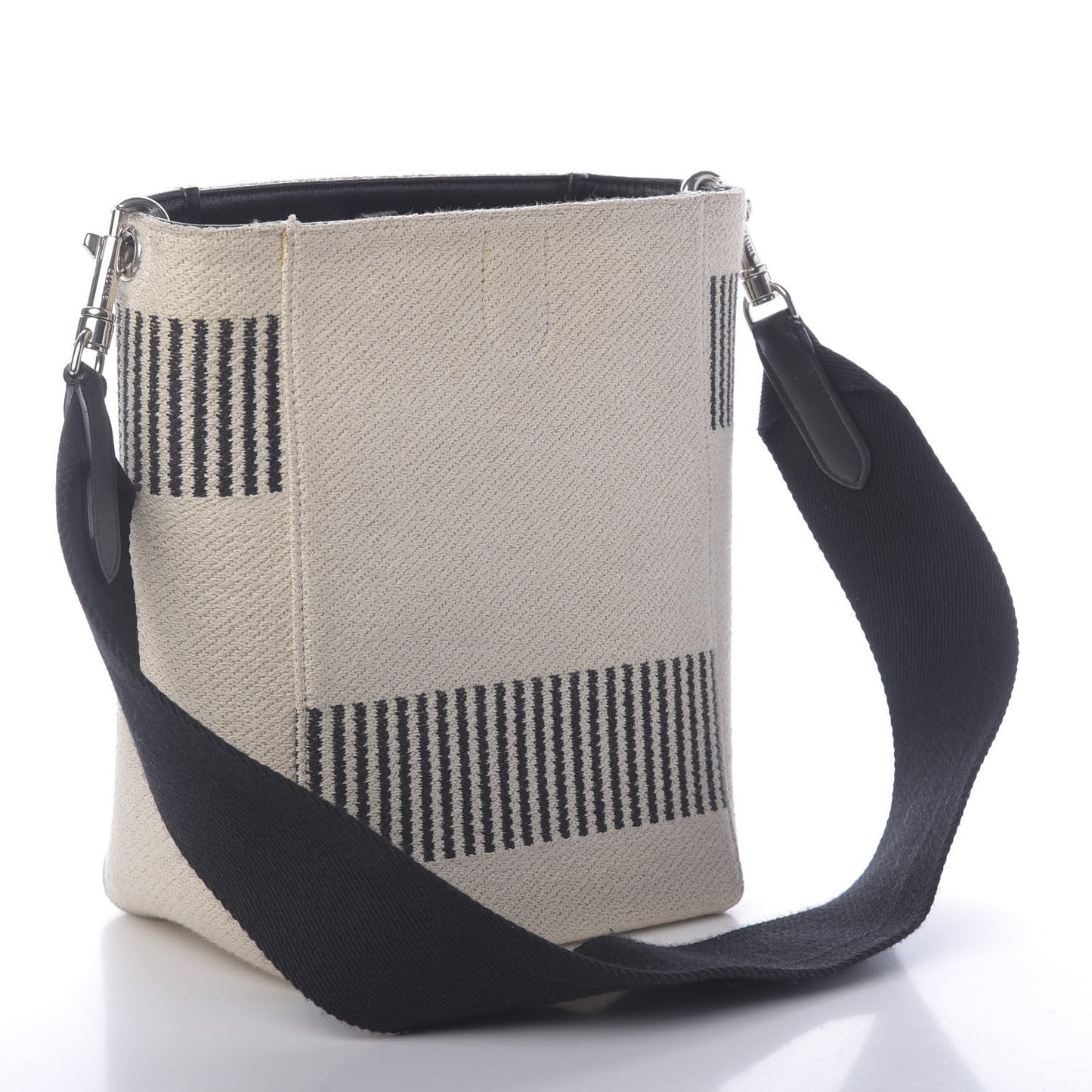 Textured Canvas Small Sangle Bucket Bag Natural