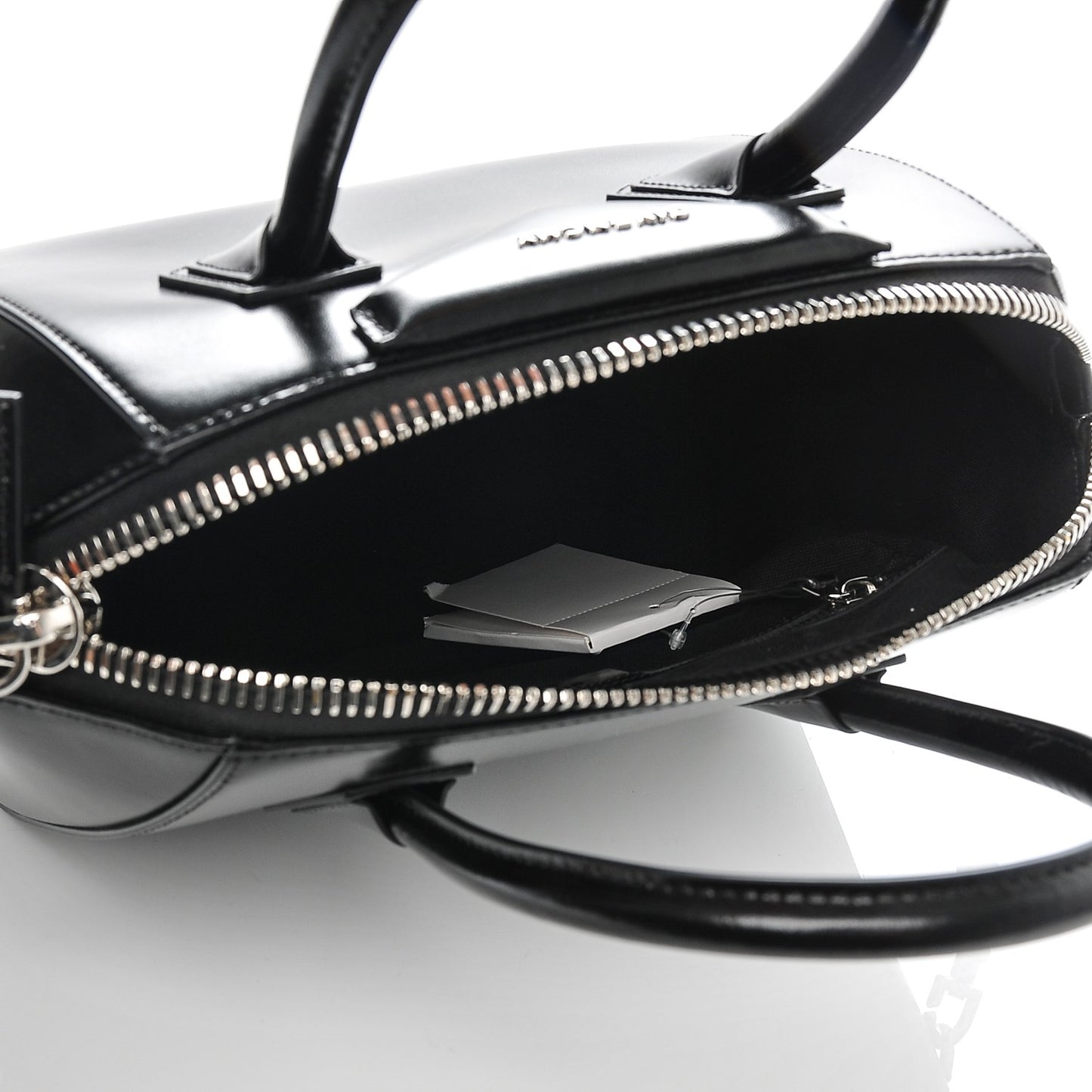 Shiny Lord Calfskin Small Antigona Black