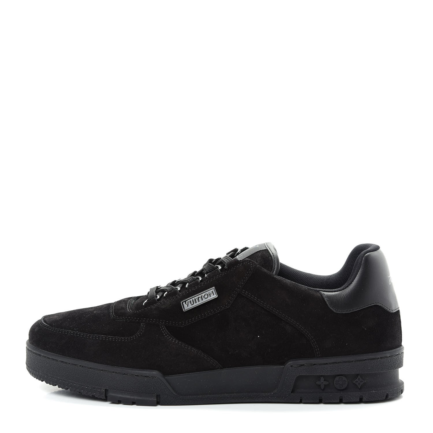 Louis Vuitton Suede Mens LV Trainer Sneakers 9.5 Black 1 of 11