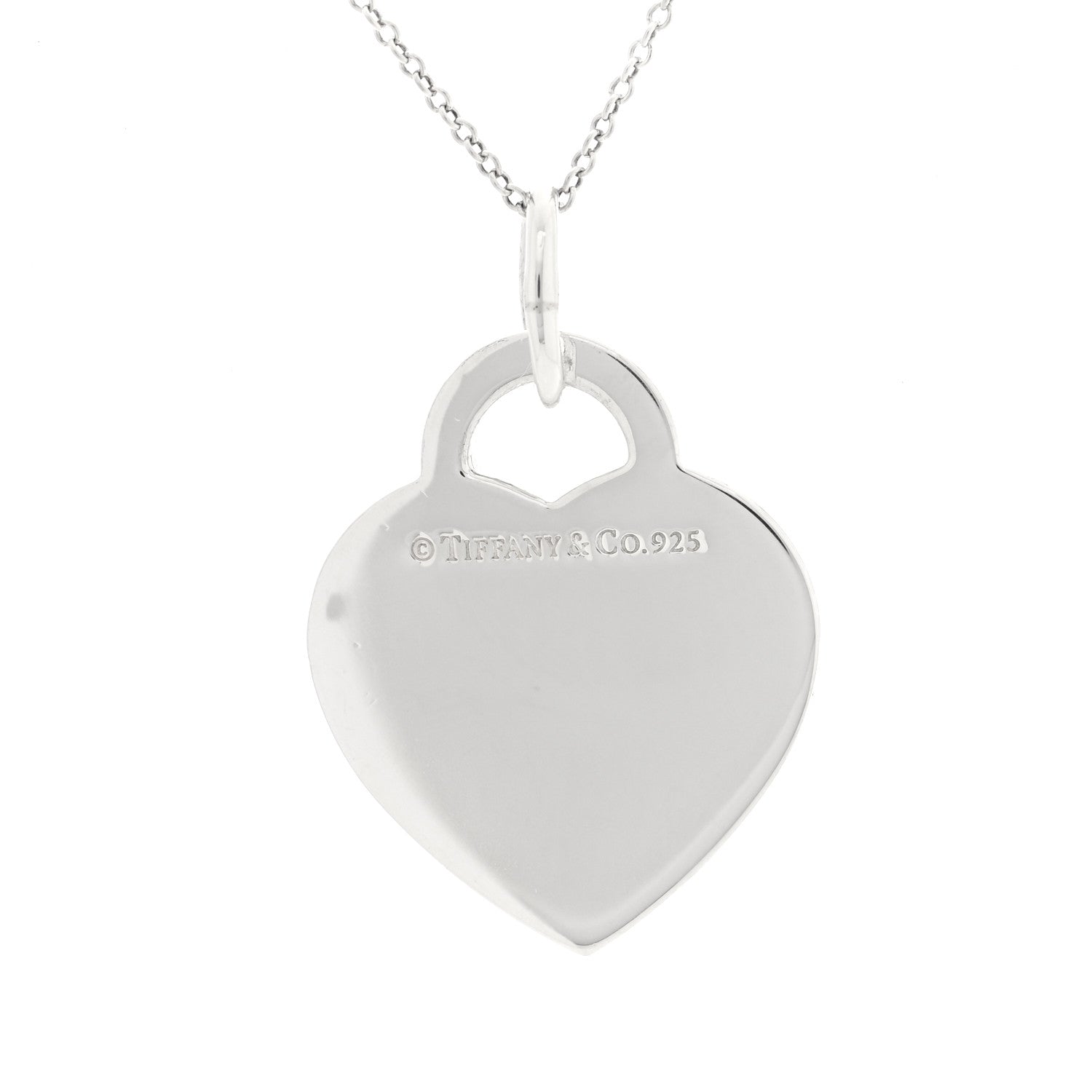 Tiffany Sterling Silver Enamel Medium Return To Tiffany Heart Pendant Ne 4 of 5