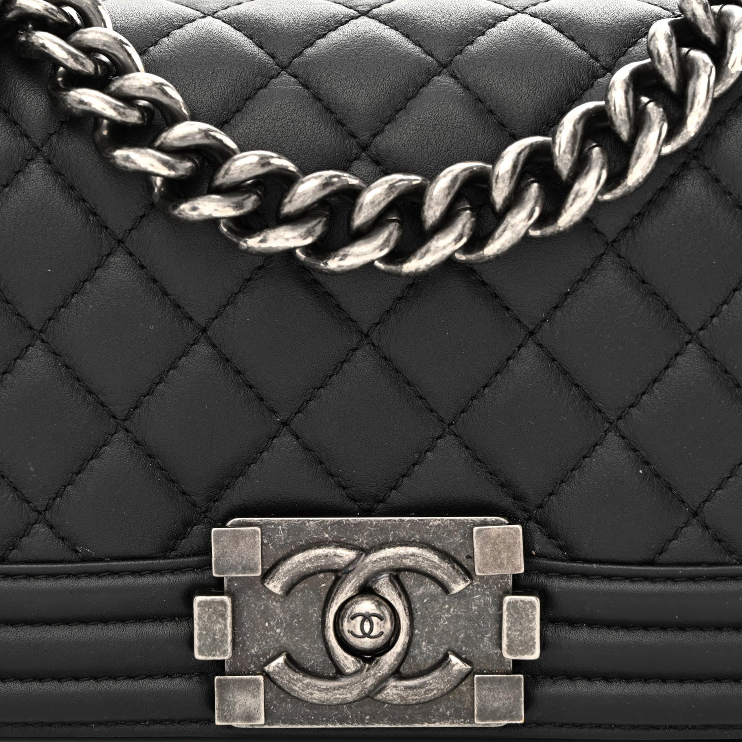Chanel Lambskin Quilted Small Boy Flap Black 9 of 12