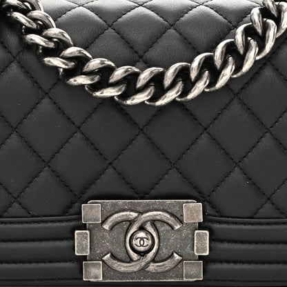 Chanel Lambskin Quilted Small Boy Flap Black 9 of 12