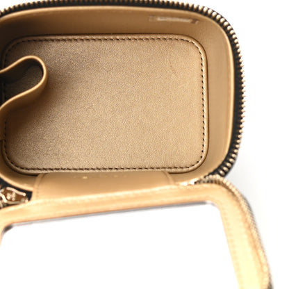 Chanel Lambskin Quilted Mini Pearl Crush Vanity Case With Chain Black 5 of 11