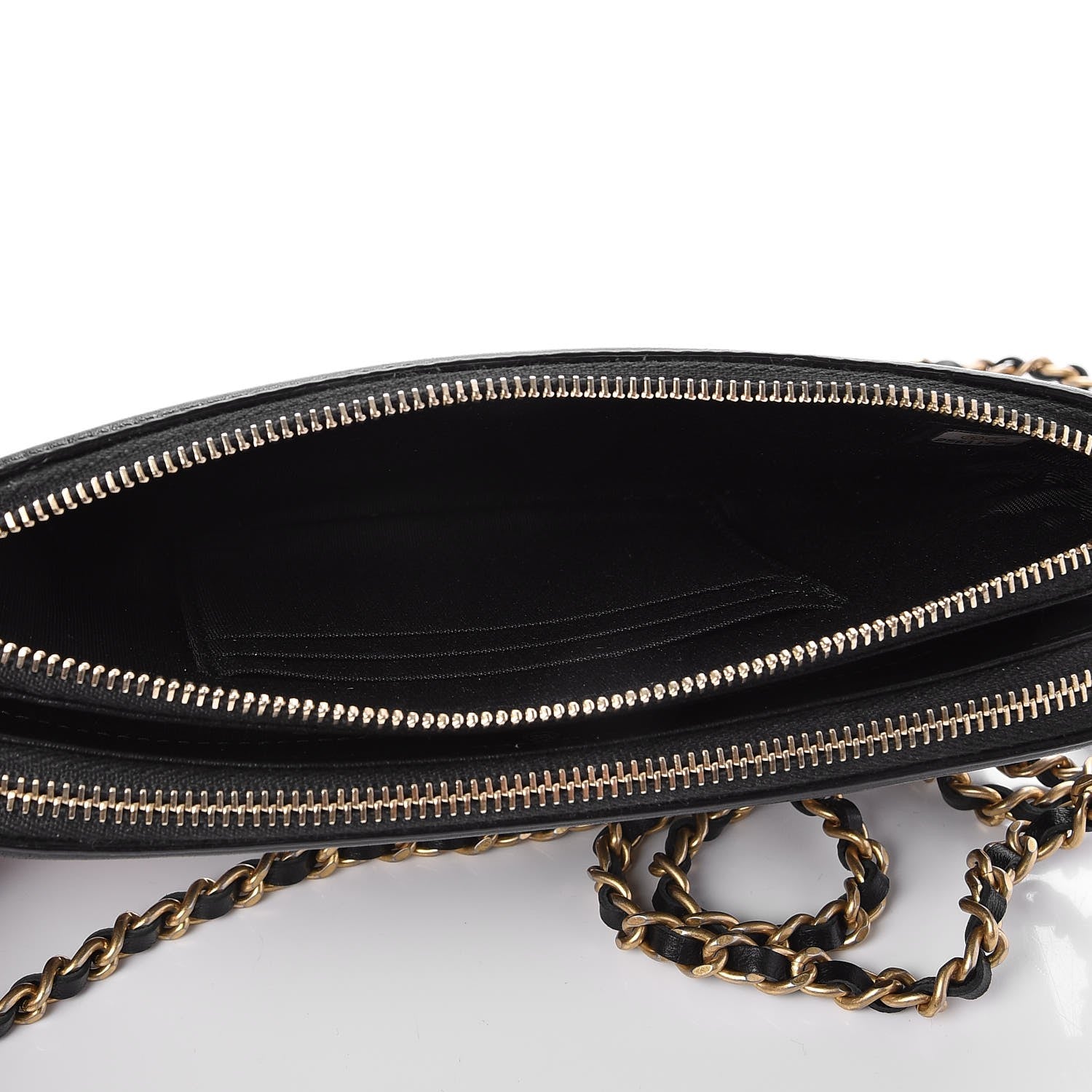 Chanel Caviar Quilted CC Filigree Clutch With Chain Black 9 of 11