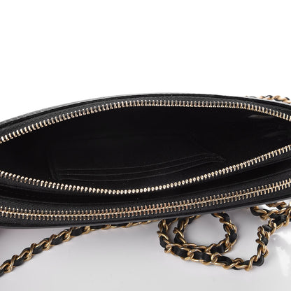 Chanel Caviar Quilted CC Filigree Clutch With Chain Black 9 of 11