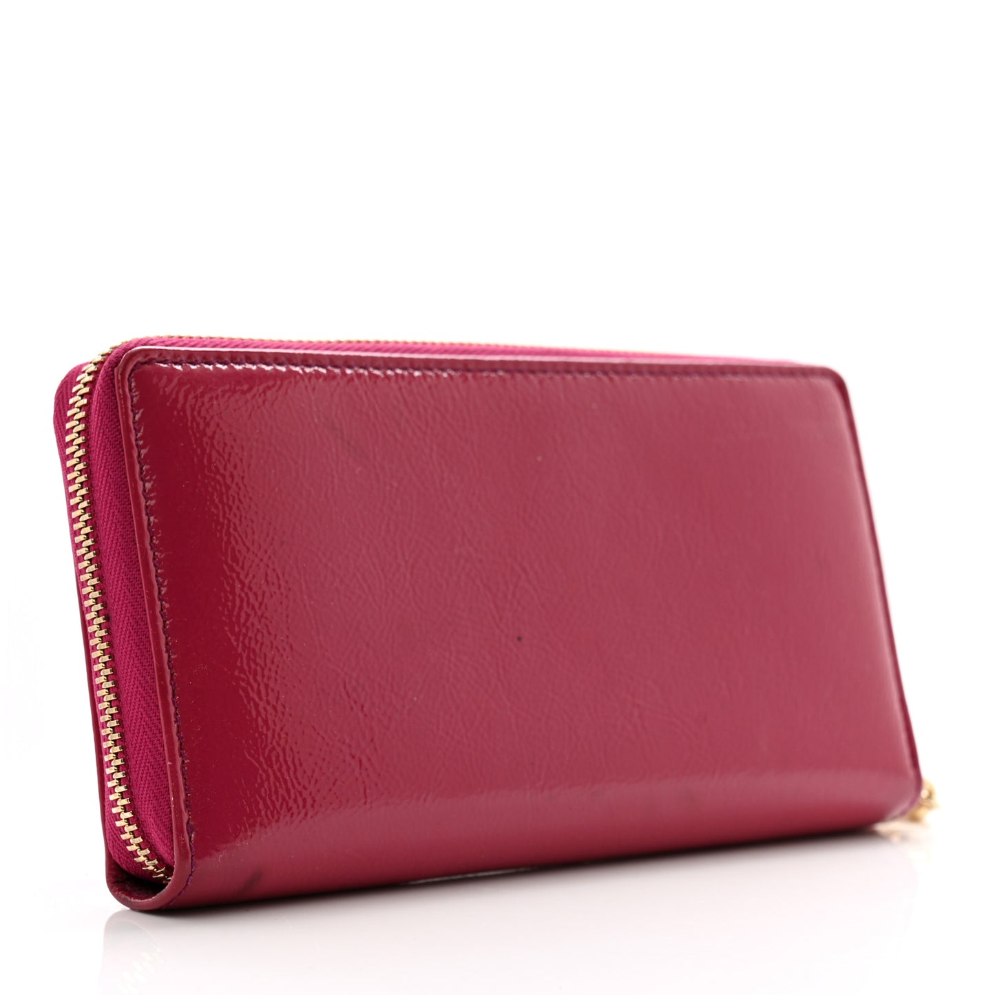 Patent Soho Zip Around Wallet Bright Bougainvillea