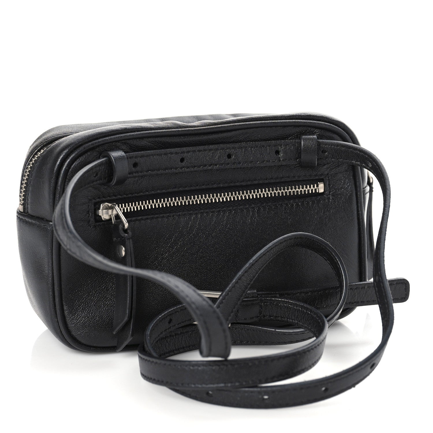Saint Laurent Calfskin Heart Embossed Monogram Belt Bag Black 3 of 10