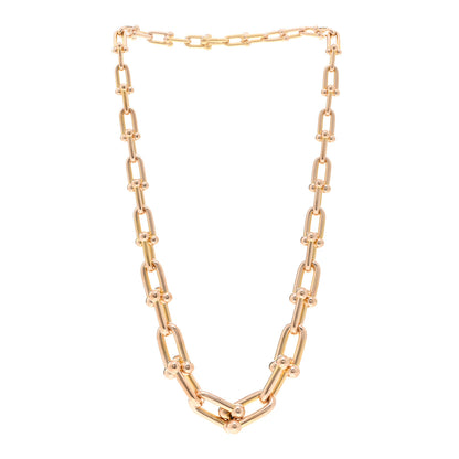 Tiffany 18K Rose Gold Hardwear Graduated Link Necklace 3 of 5