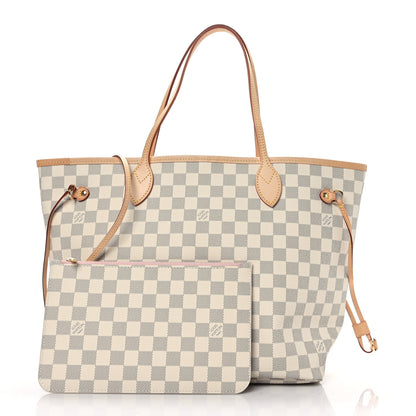 Louis Vuitton Damier Azur Neo Neverfull MM Rose Ballerine 1 of 9