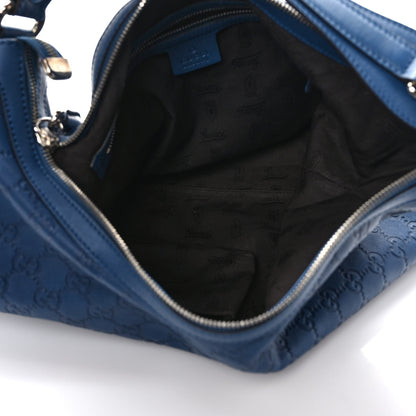 Gucci Guccissima Medium Icon Bit Hobo Blue 5 of 9
