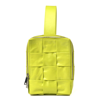 Bottega Veneta Calfskin Intreccio Cassette Bag Acid Kiwi 1 of 7